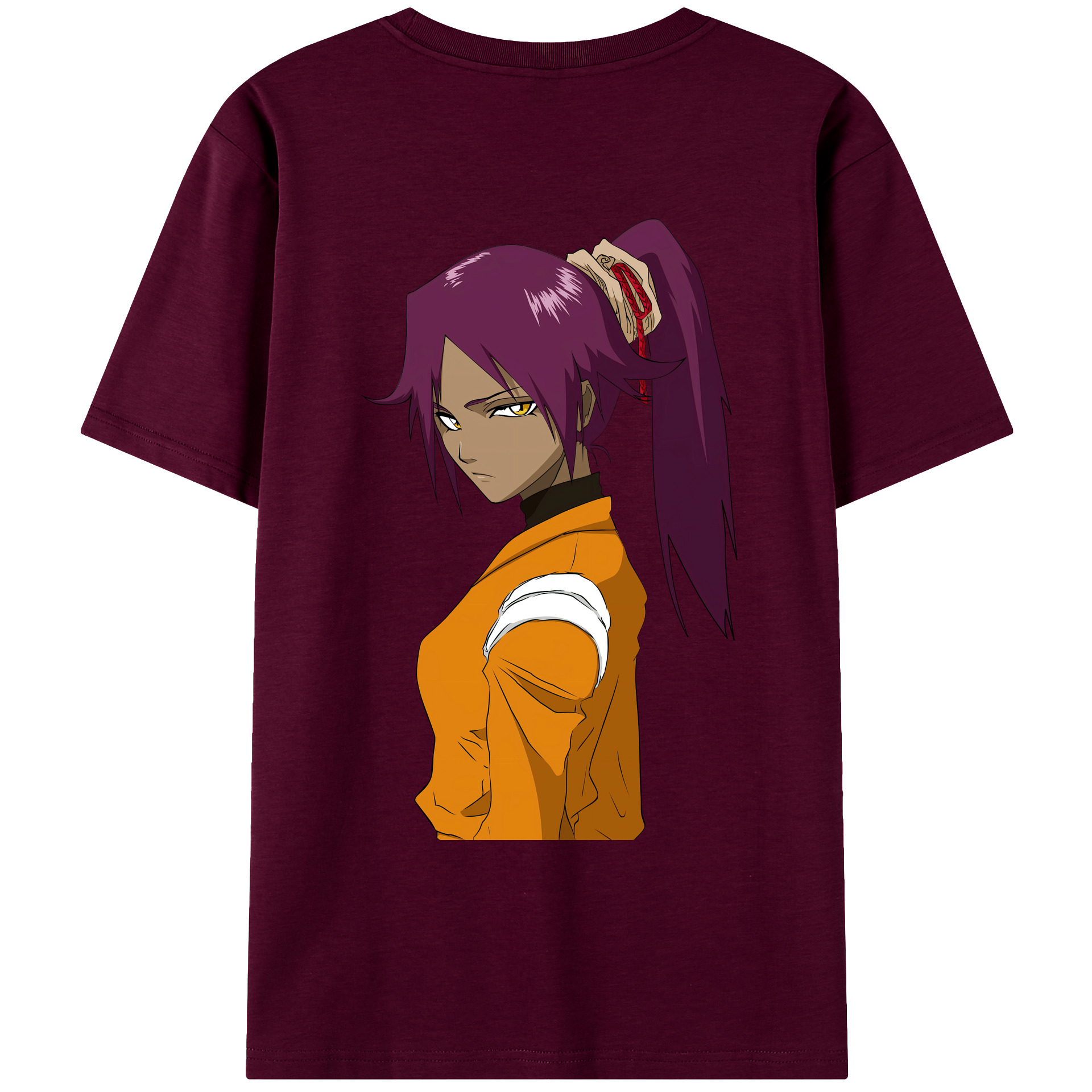 （画像用） ブリーチ 四楓院 夜一（しほういん よるいち） BLEACH Shihouin Yoruichi レディース半袖Tシャツ(バックプリント)